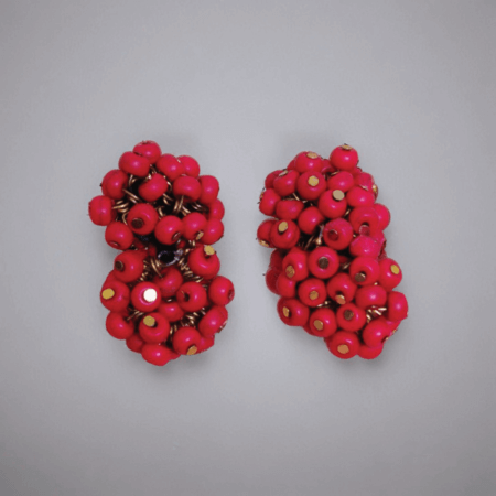 Raspberry clip earrings